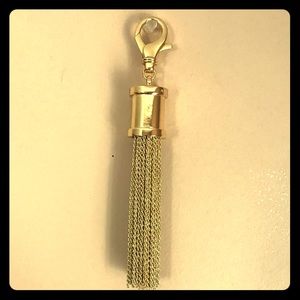 Are You Am I gold tassel keychain